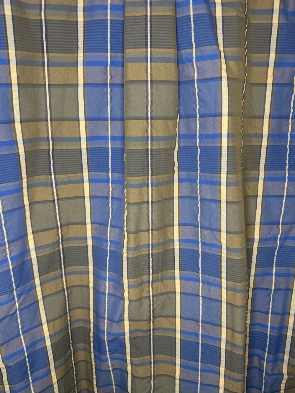 The North Face Men’s XL Plaid Short Sleeve Button-Up Hiking Shirt Blue Gray